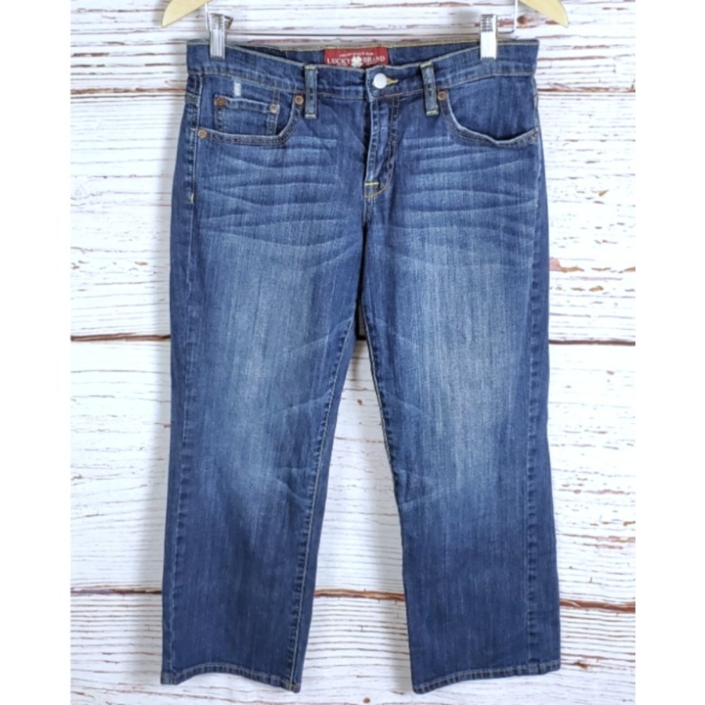 Lucky Brand Easy Rider Crop Jeans Women's Size‎ 6/28 Blue Medium Wash